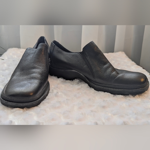 Aerosoles Women's Shoes Slip on Loafer Black Leather size 7.5 Comfort - Picture 3 of 5